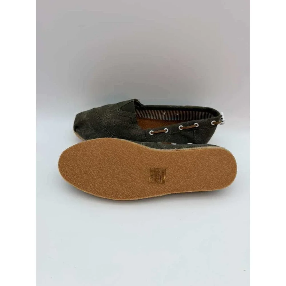 Slip-On Canvas Espadrille Shoes Lightweight Flat Women -‎ Khaki - Size 39 US 8.5